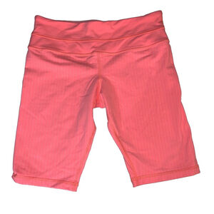 Lululemon Coral Pink Striped Tall Shorts Size 6